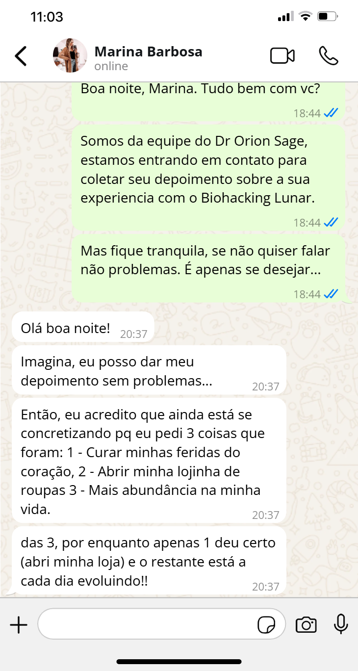 Depoimento Marina Barbosa